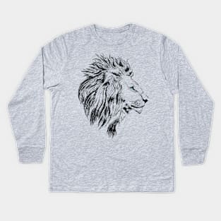 Lion Head Kids Long Sleeve T-Shirt